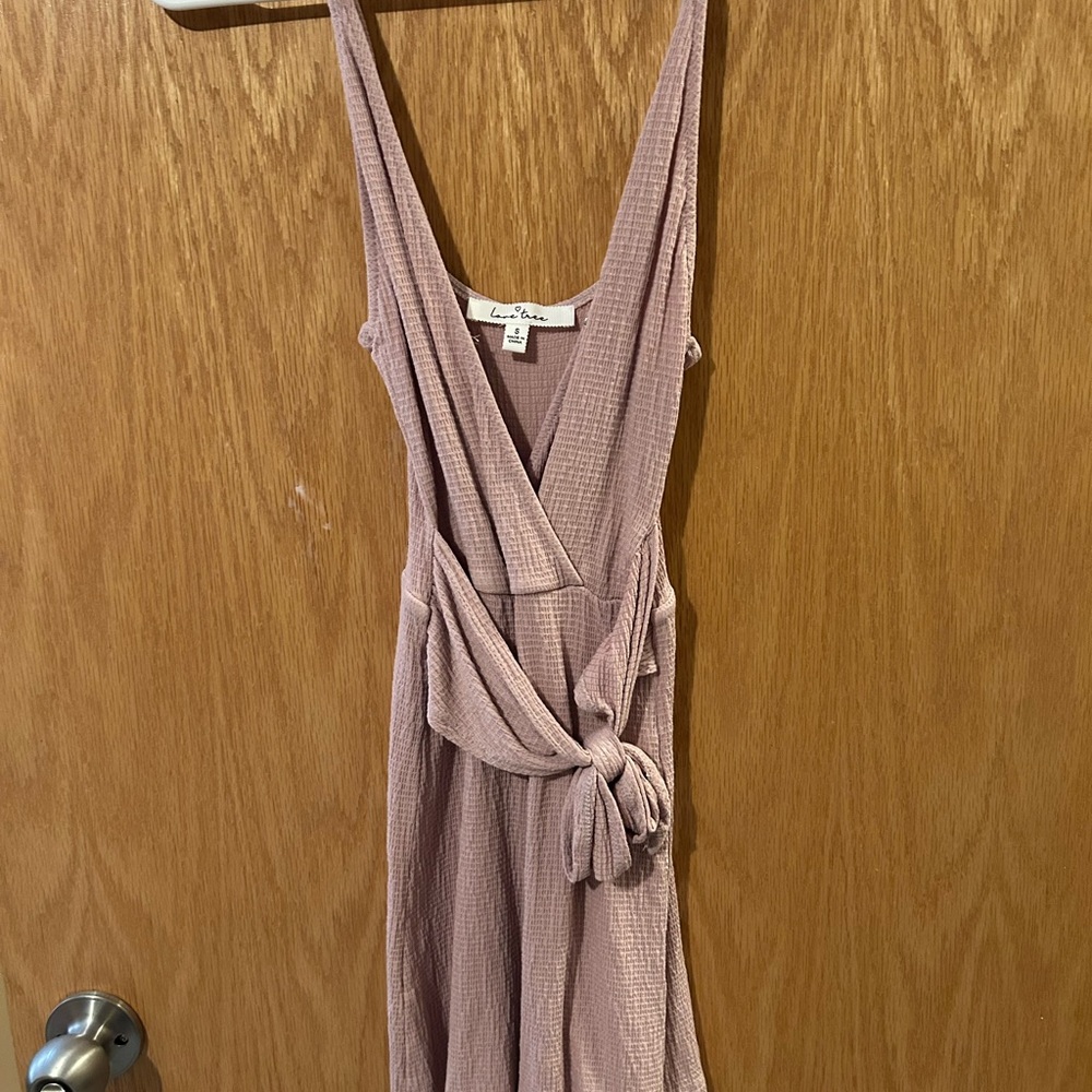 Love Tree Pink Wrap Pleated Sundress